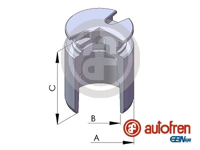 Piston, brake caliper
